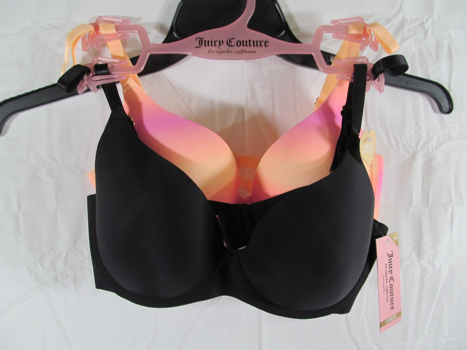 【新品タグ付き】Juicy Couture プッシュアップブラ 34C 2枚組 新品タグ付き】Juicy Couture プッシュアップブラ 34C 2枚組