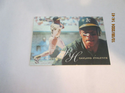 RICKEY HENDERSON ATHLETICS 1995 FLAIR BASE CARD #74