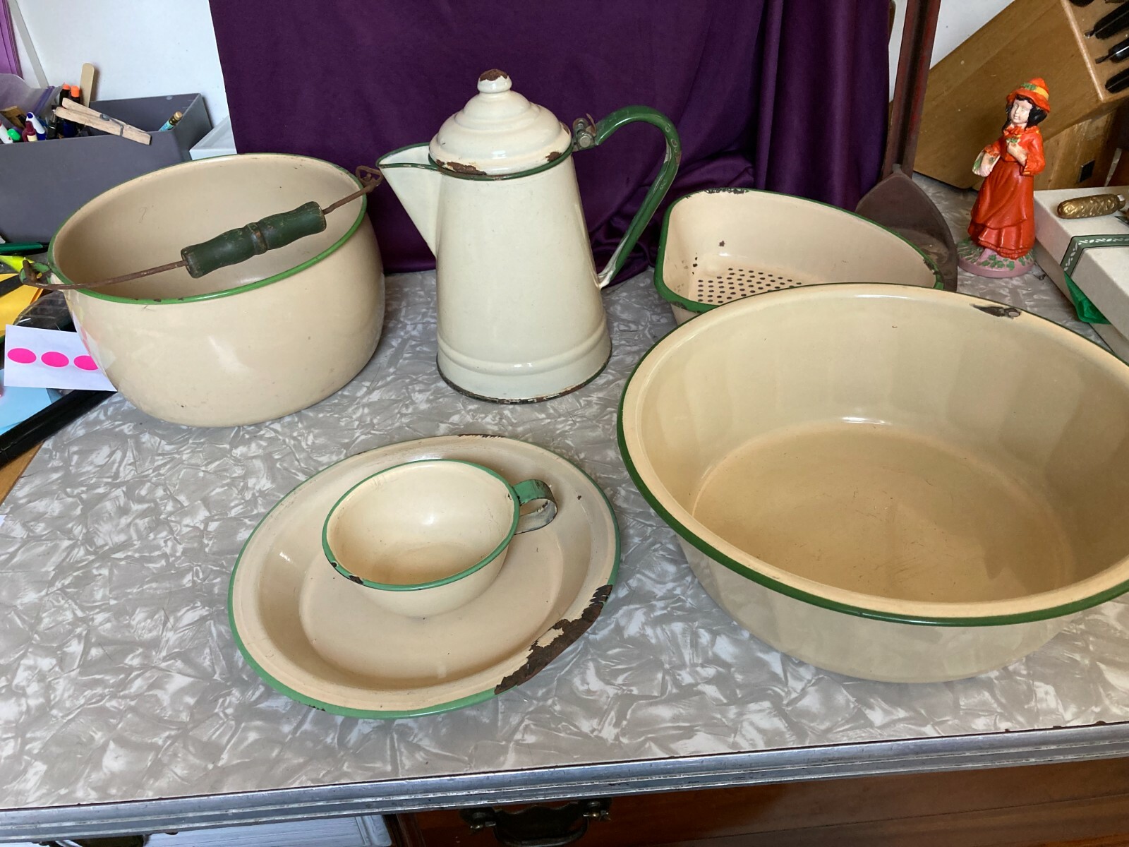 希少！ 30's〜40's アメリカンアンティーク 緑色ガラス