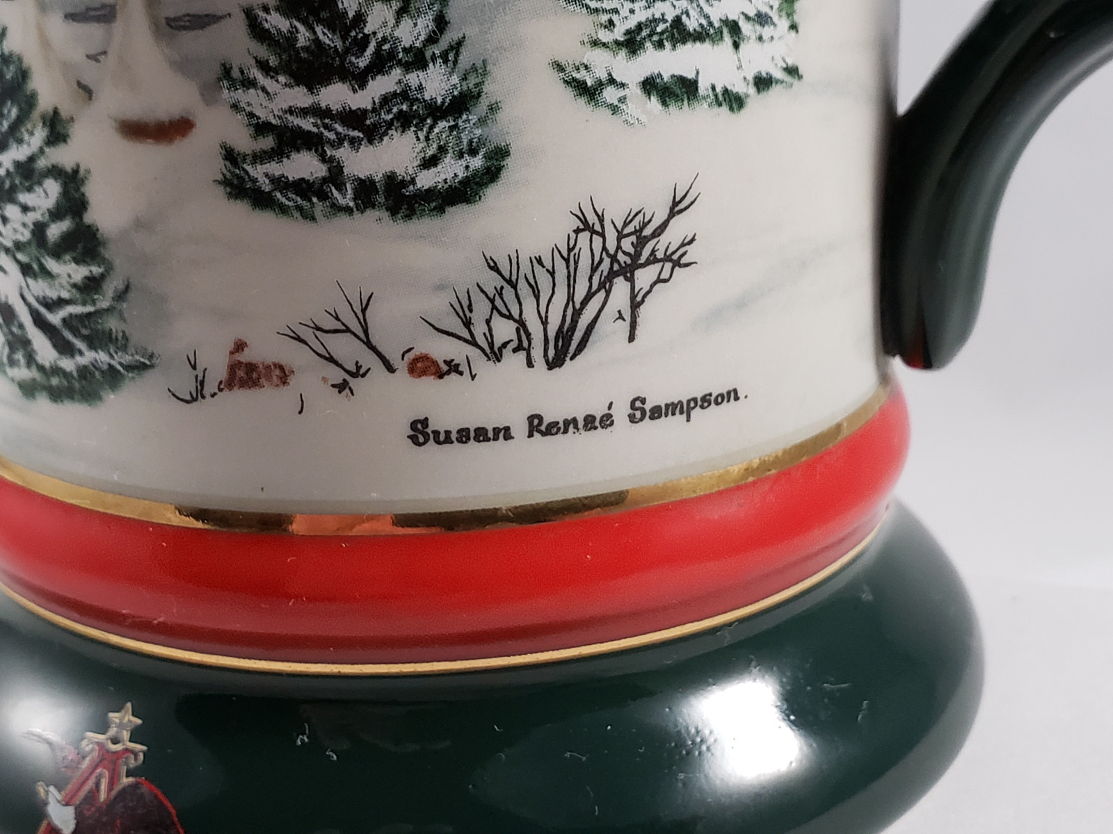 Vintage 1991 Budweiser Christmas Beer Stein/Mug 