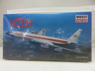 Minicraft BOEING 707-300 JT4-D ENGINES TWA 1/144 Scale Model Kit 14454