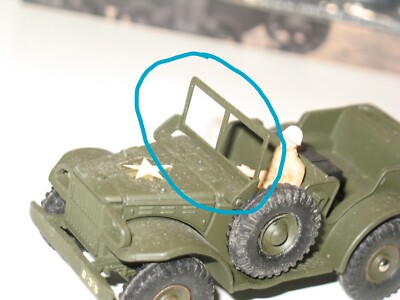 dinky toys, pare brise rabatable pour DODGE 810 command car militaire (R36)