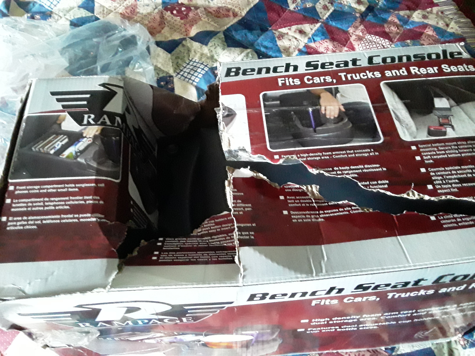 RAMPAGE PRODUCTS 39223 Universal Truck Bench Seat Console, Charcoal eBay