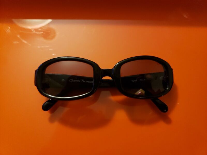 Vintage Chantal Thomass Sunglasses Black Left Lens is Scratched