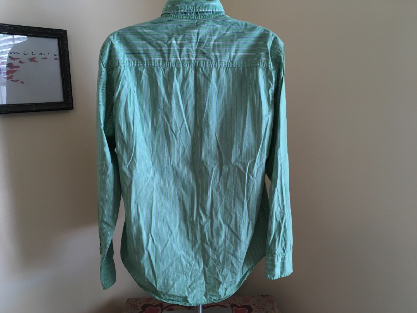 Aeropostale Lot Red Polo Style Shirt Green Striped Button Down Shirt Men's XL