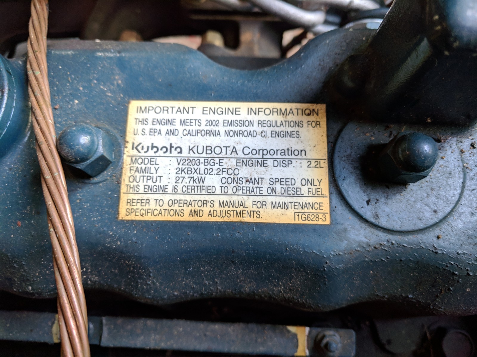 21kW 2.2 liter Kubota Diesel Generator