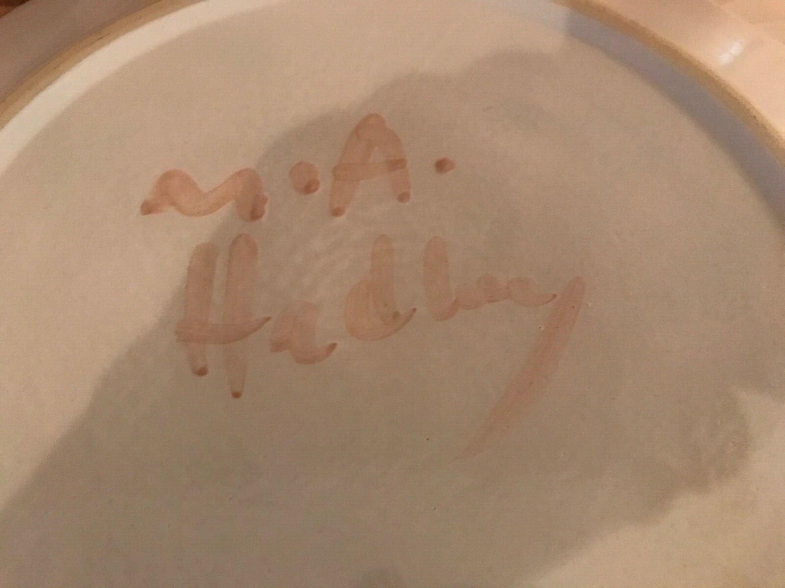 M A Hadley PEAR & GRAPE Pink - Set of 6 DINNER PLATES  11