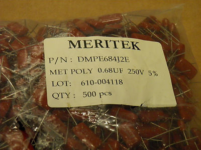 Meritek DMPE684J2E CAP 0.68uf VDC 250v RD/LD (500/bag)