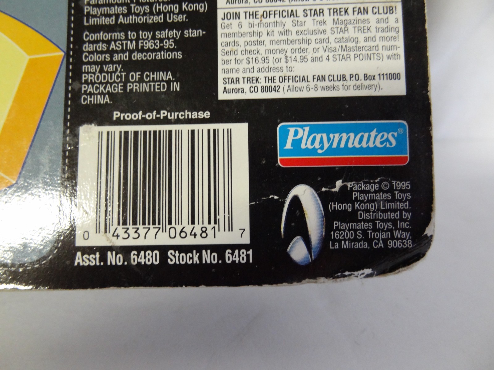 PLAYMATES STAR TREK VOYAGER CAPTAIN KATHRYN JANEWAY 6480/6481