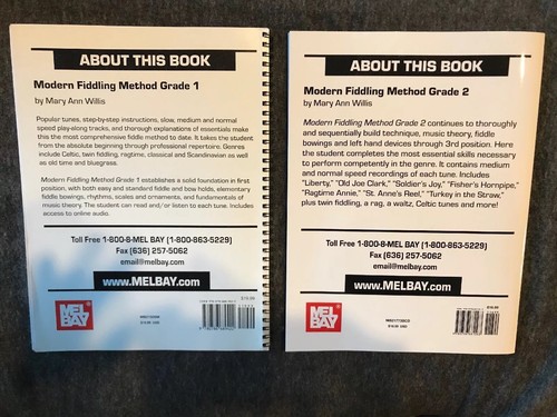 Violin / Fiddle Method — Modern Fiddling Method Books — Grade 1 & 2 — NEW