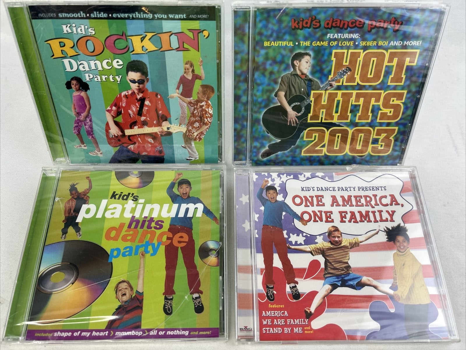 Lot 4 KIDS DANCE EXPRESS PARTY CDs - Hot Hits 2003 Platinum