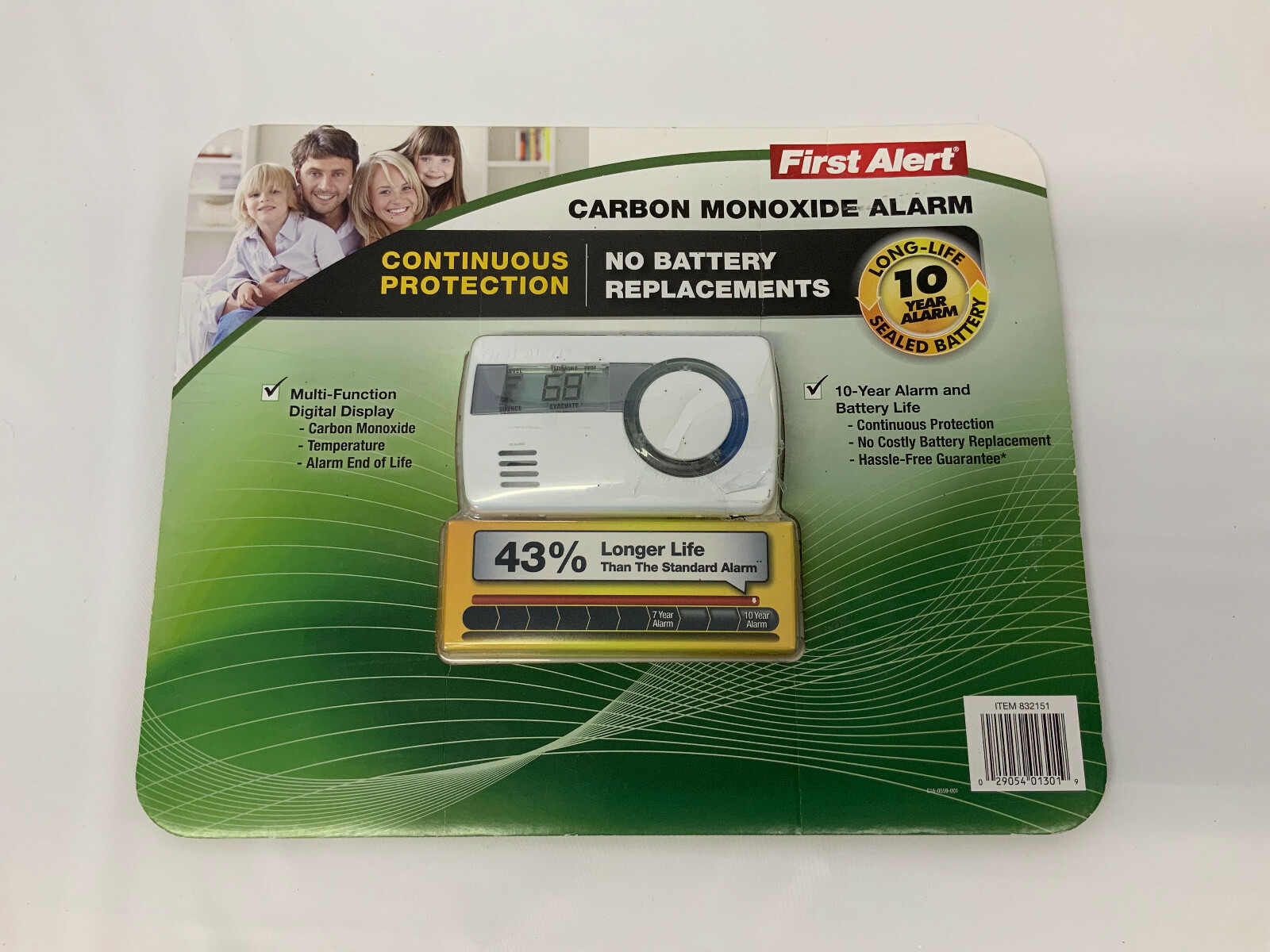 First Alert Carbon Monoxide Alarm with 10-Year Battery Costco Package NEW