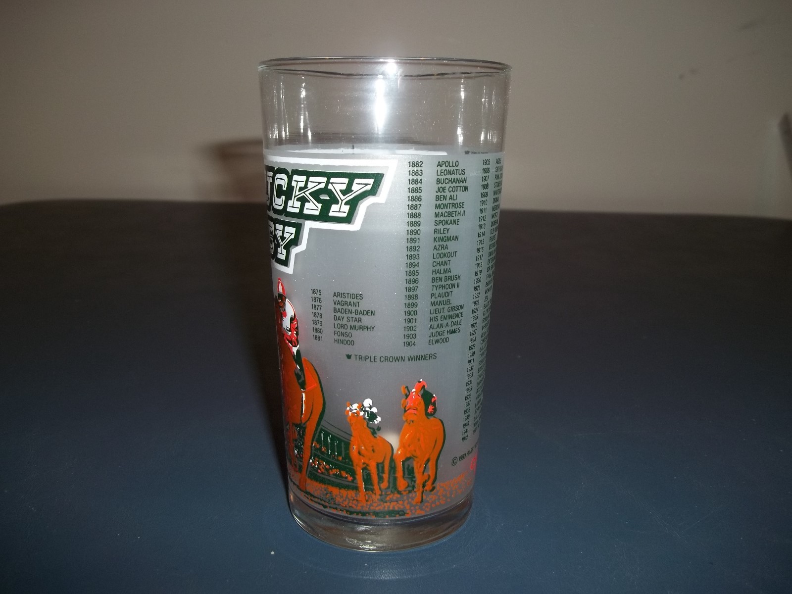 Vintage 1980 Official Kentucky Derby Souvenir Glass - Mint Julep Glass