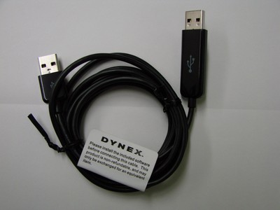 Dynex DX-C113231 6 FT Windows USB Easy-Transfer DATA Cable 
