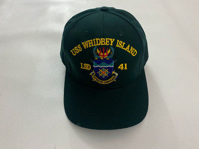 USS WHIDBEY ISLAND LSD 41 ETT The Corps US Dark Green Baseball Cap One Size