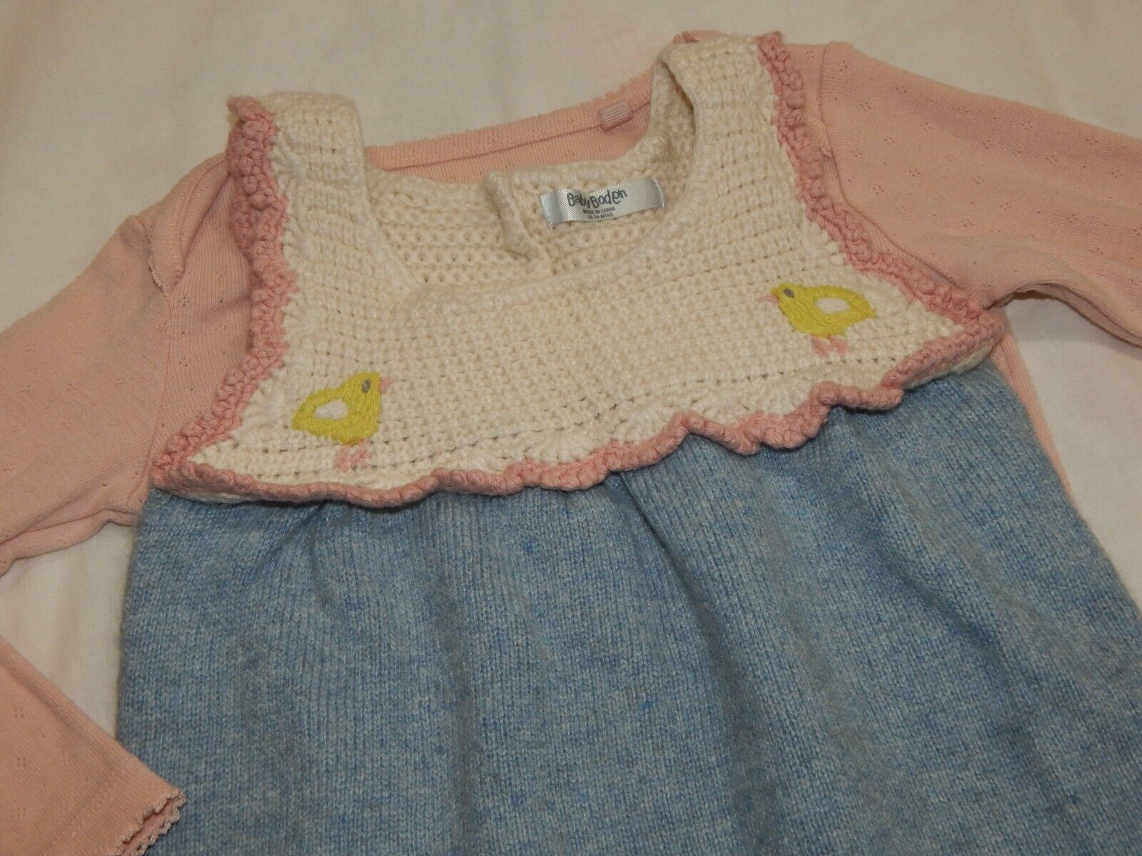 Baby Mini Boden Girls 18-24 Months Chick Easter Dress And On
