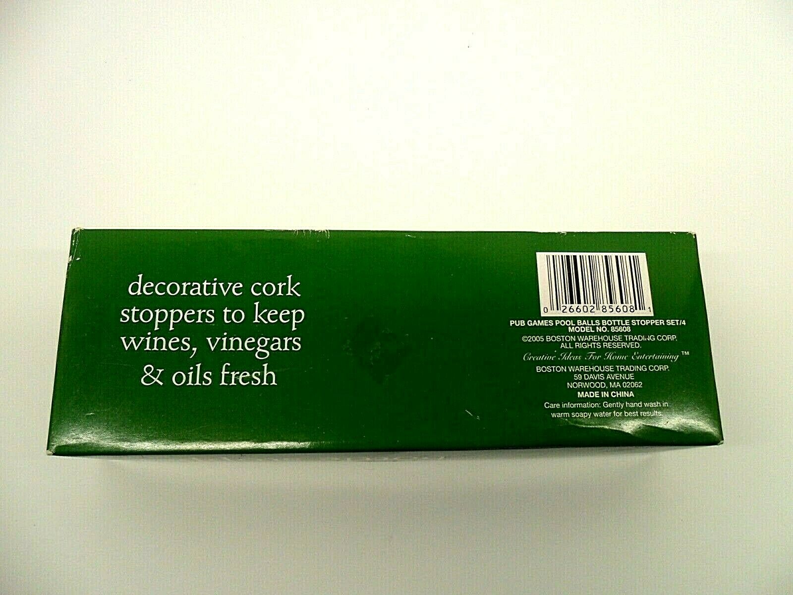 Pub Games Pool Balls Bottle Stopper never opened Great for Mancave Bar Area