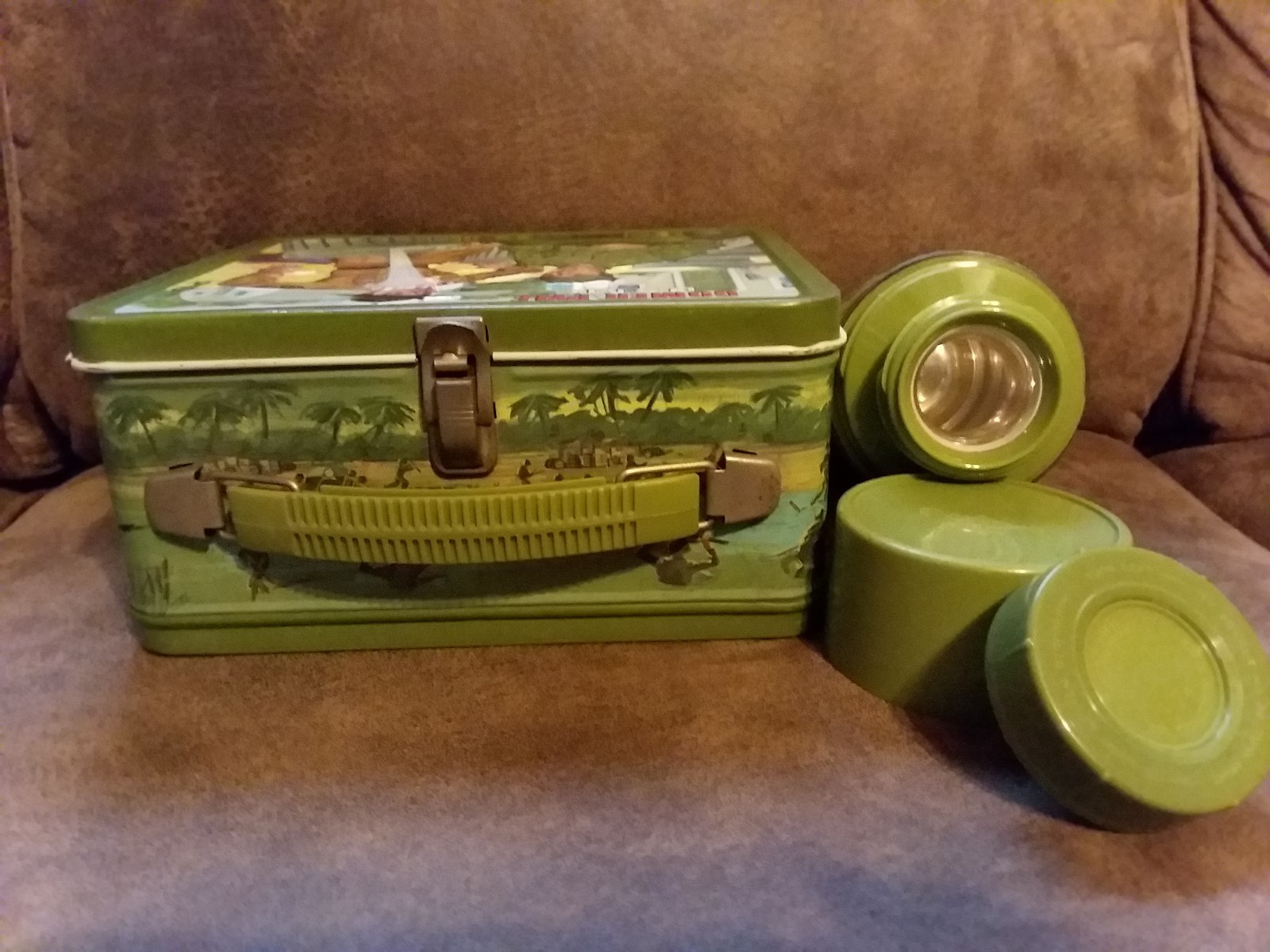 VINTAGE 1966 GOMER PYLE USMC METAL LUNCHBOX & THERMOS
