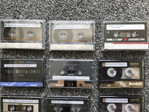 20 Used Audio Cassette Tapes, Sold As Blanks with Pre-recorded Content