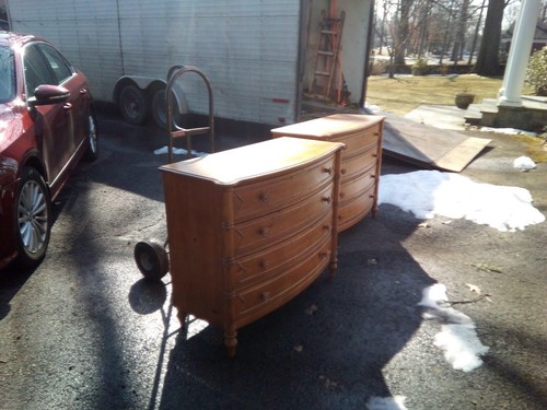 Pair Of Faux Bamboo Ethan Allen chests Of Drawers Drressers
