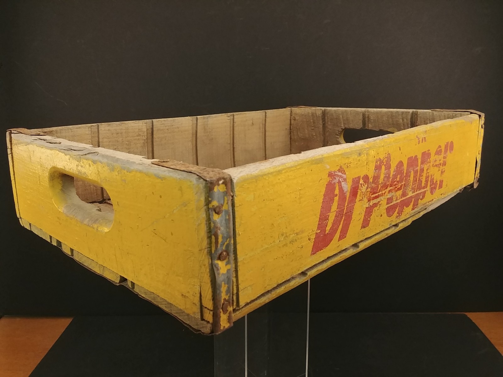 Vintage Dr. Pepper Wooden Wood Pop Soda Case Fremont Bottling Mission Co.