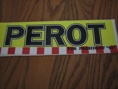vote perot "92" bumper sticker