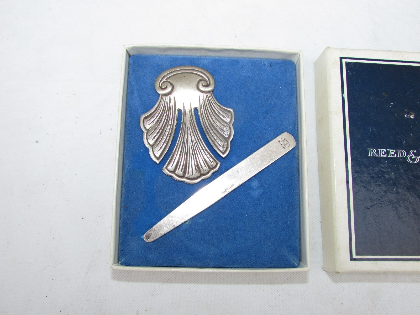 Vintage Set (2) Piece Sterling Silver Bookmark & Line Reader By Reed & Barton