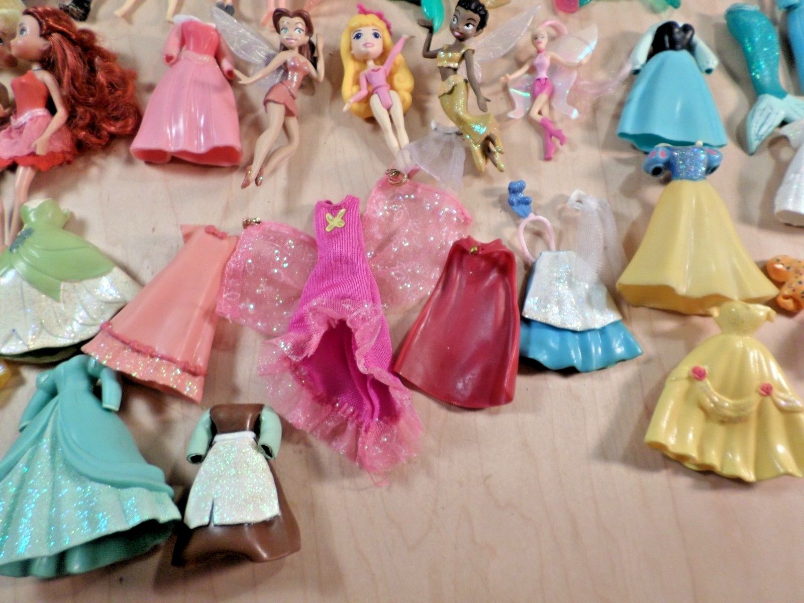 Mattel Disney Princess Polly Pocket Dolls~Tinker Bell~Ariel~Clothes~Carriage~ +