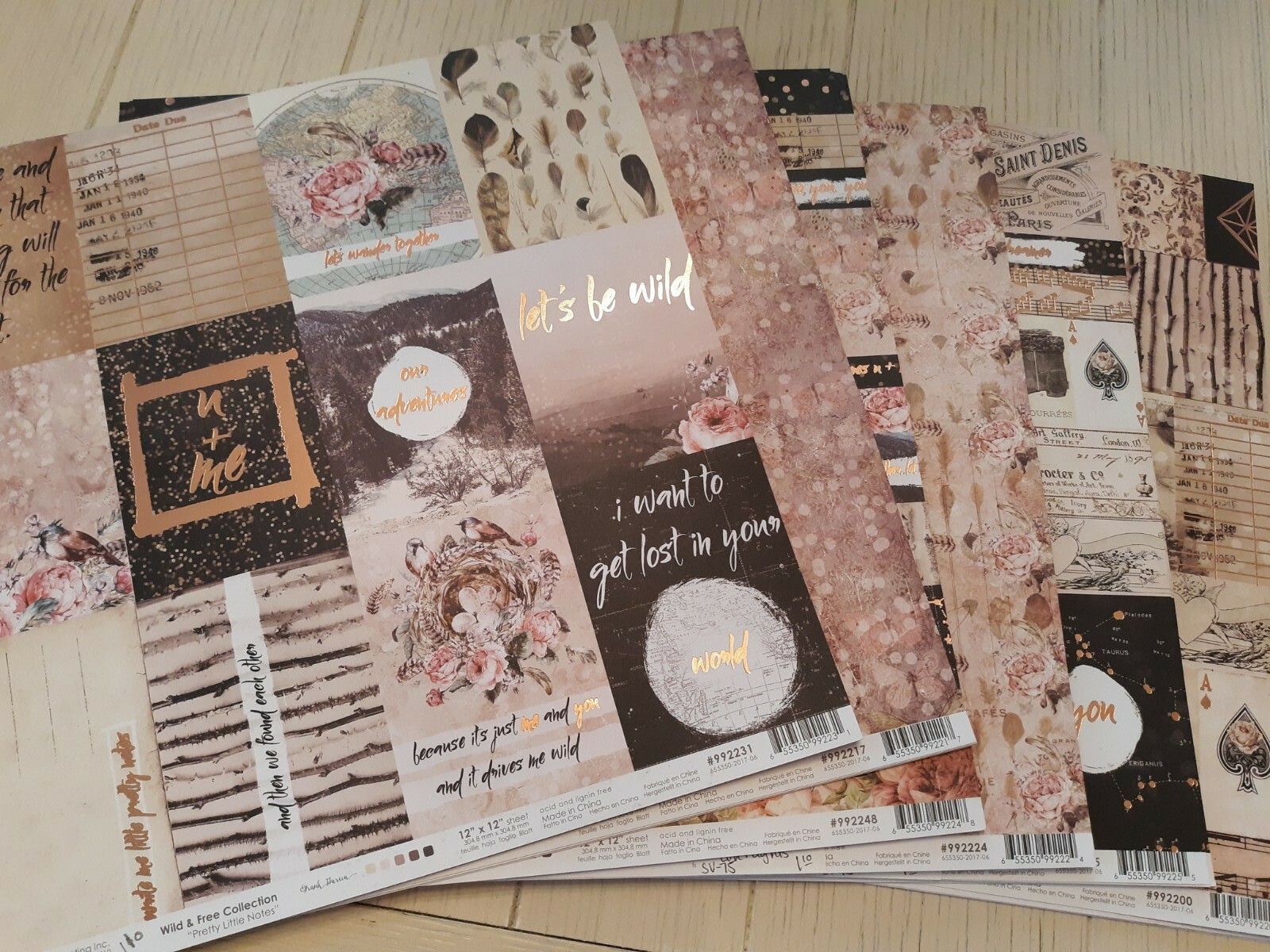 ☺︎ Prima Wild & Free 12x12 Paper With Foil Accents Beautiful