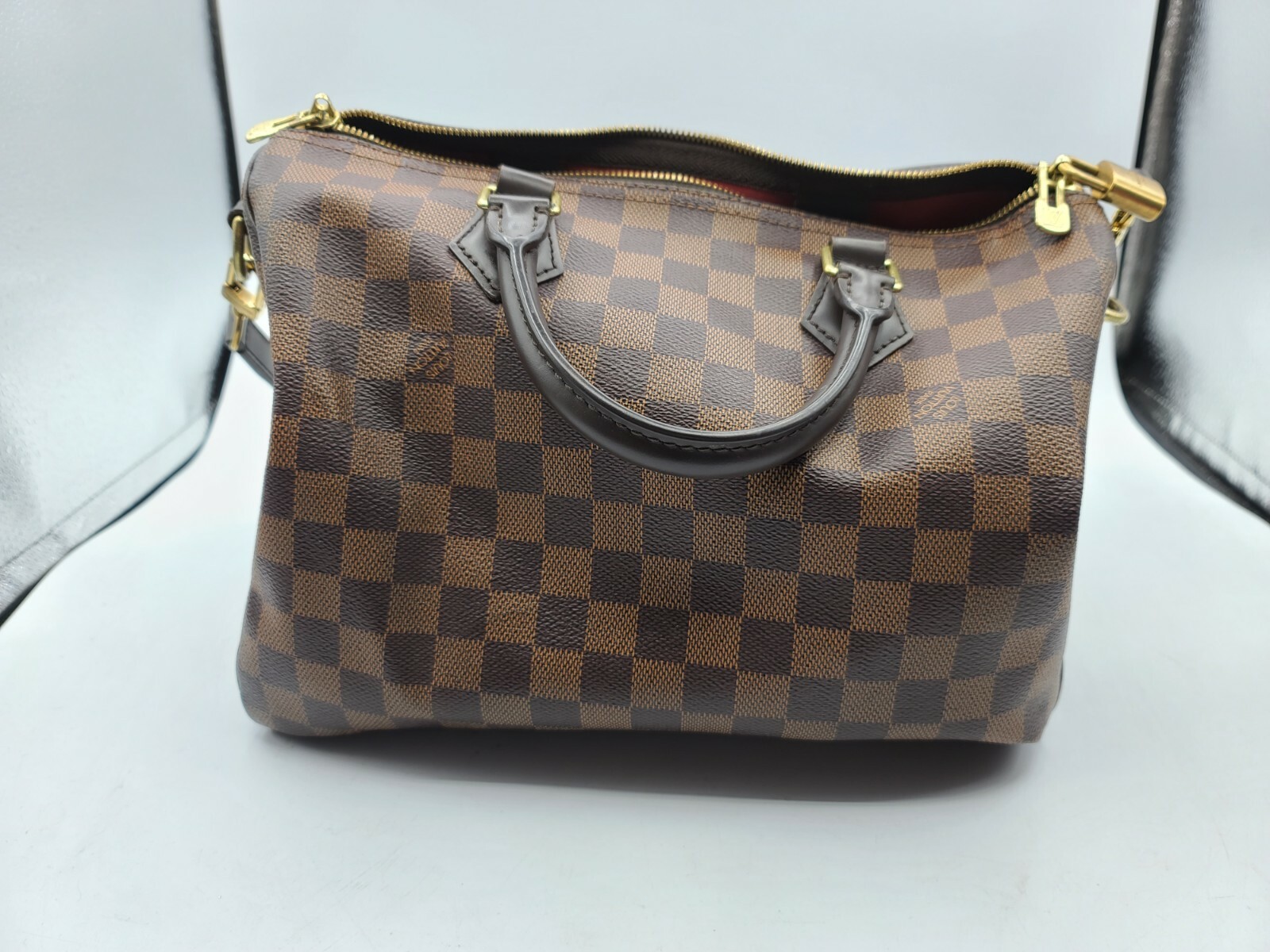Louis Vuitton Speedy Bandoulière 30 Damier Ebene in Brown W Louis Vuitton Speedy Bandoulière 30 Damier Ebene in Brown W