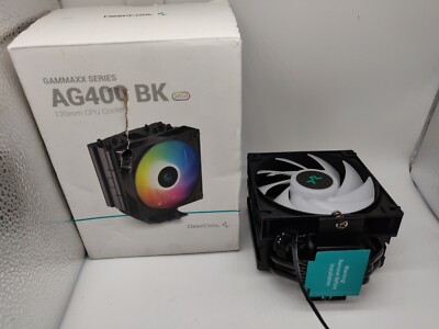 DeepCool AG400 BK ARGB Single-Tower CPU Cooler, 120mm Static ARGB Fan Gammaxx