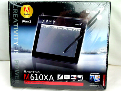 NEW Sealed   6x10 Genius EasyPen M610XA   Graphics Drawing Tablet   Adobe Corel