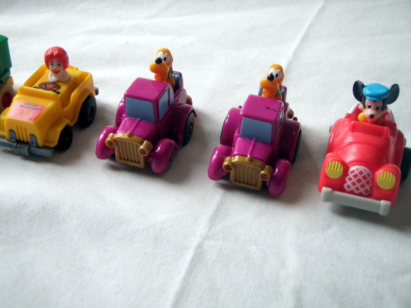 McDonald's Pull Back Toy Cars Ronald Grimace Mickey Donald Duck