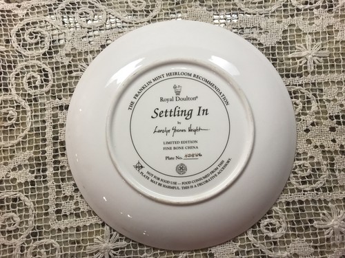 CAROLYN SHORES WRIGHT, “Settling IN” PLATE, FRANKLIN MINT, ROYAL DOULTON