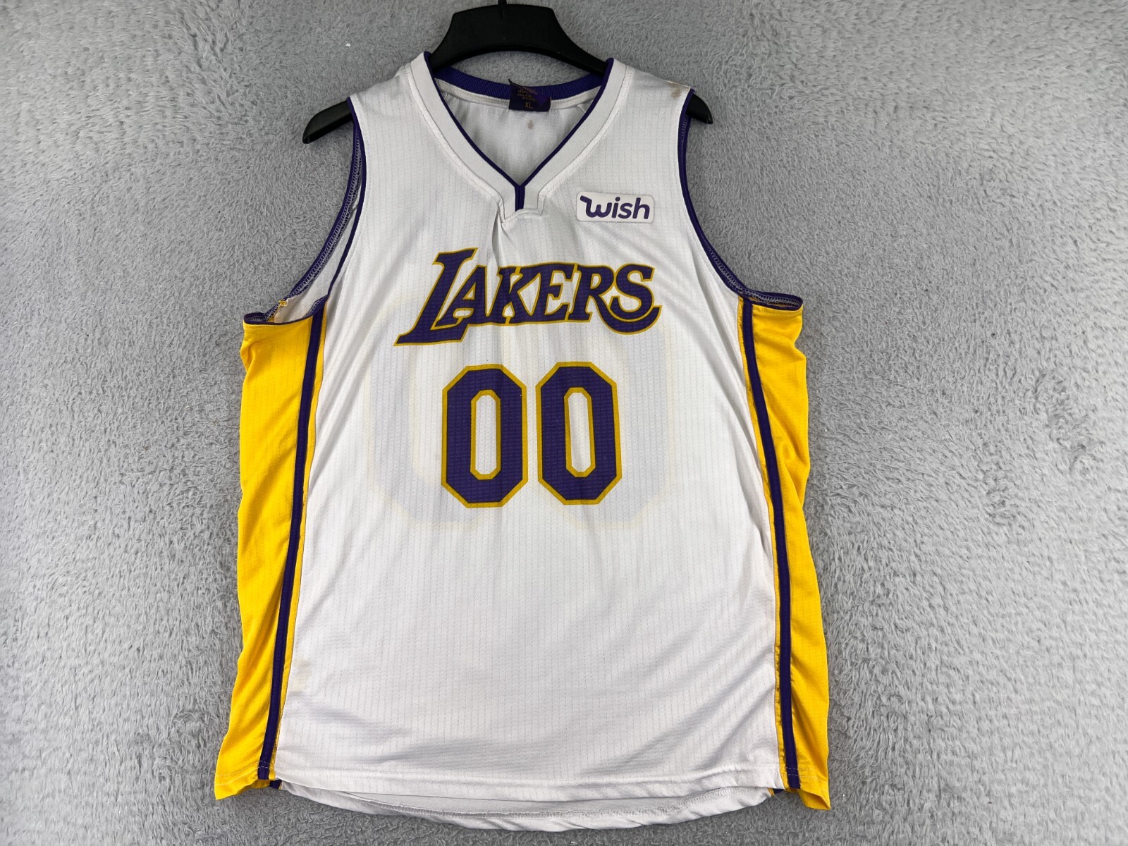 Los Angeles Lakers Jersey Men Extra Large White Wish #00