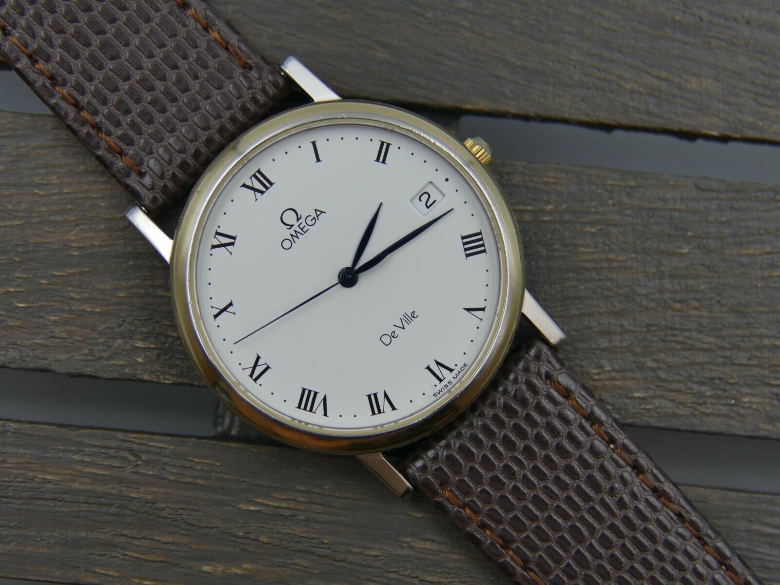 90's vintage watch mens Omega De Ville 196.2432 steel/gold 90's vintage watch mens Omega De Ville 196.2432 steel/gold