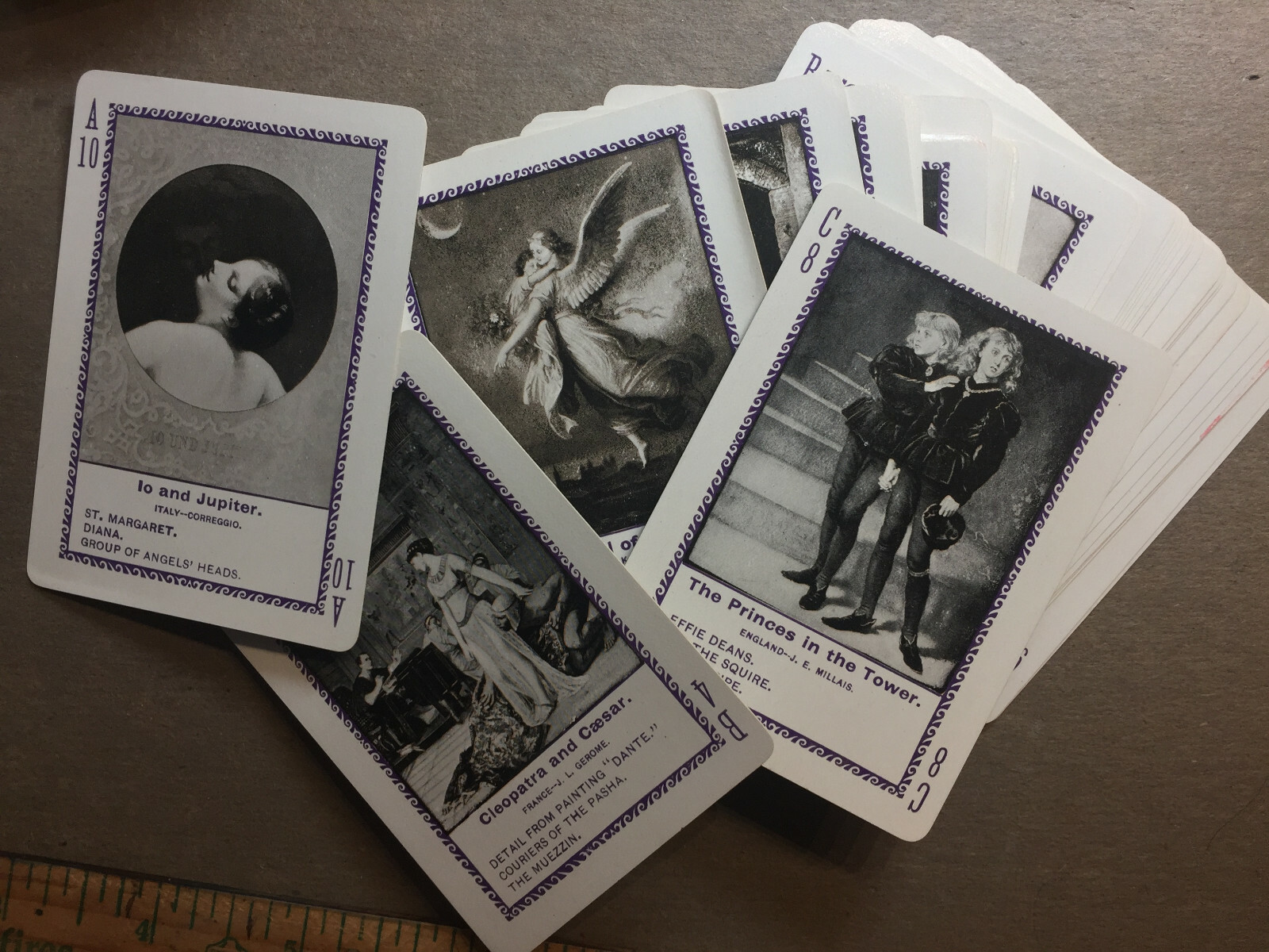 Famous Paintings Cincinnati Ohio Card Game in Box+Instructions 1907 FINE