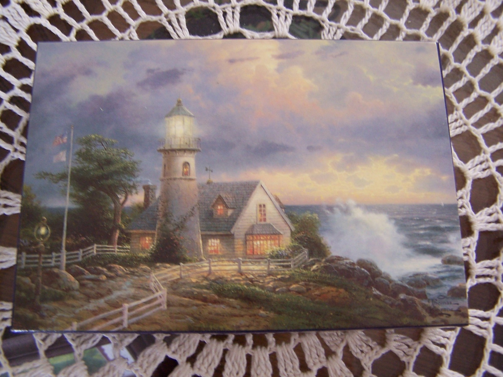 Thomas Kinkade 7 Note Cards; 250 Ct. Loose Sheets of Printed Notepaper Keepsake