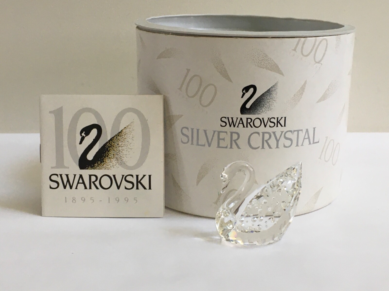 スワロフスキー　100周年記念スワン Swarovski Silver Crystal 100th Anniversary Centenary Swan in
