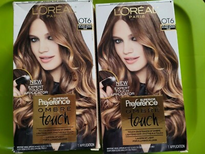 2 Boxes L'oreal Superior Preference Ombre Touch OT6 Light Brown to Dark Blonde