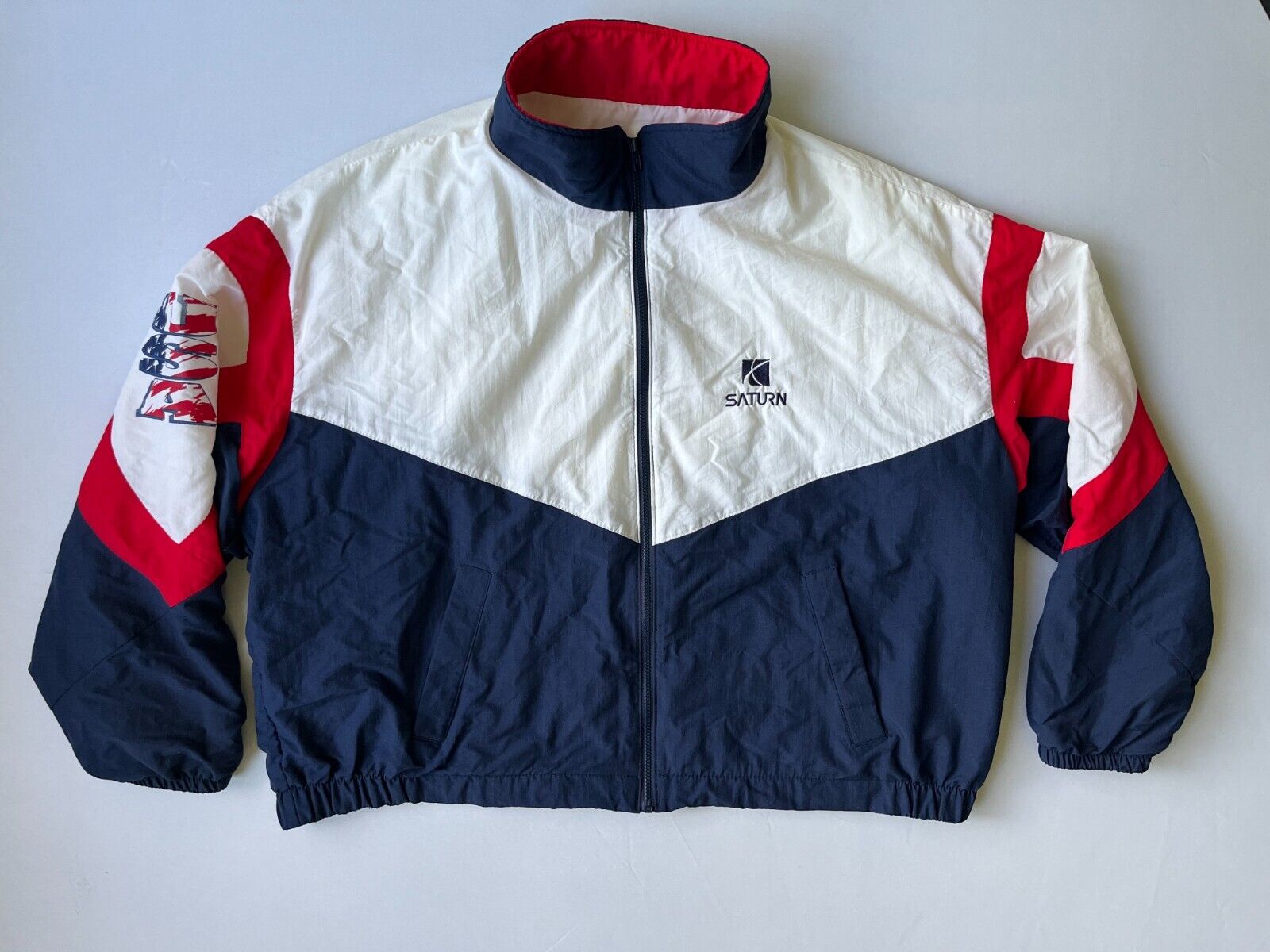 VTG Saturn Automobile Jacket Mens Sz 3XL Swingster USA Red VTG Saturn Automobile Jacket Mens Sz 3XL Swingster USA Red
