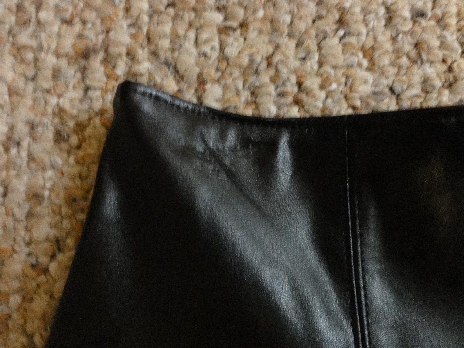 GIRLS BLACK FAUX LEATHER SKIRT BY SOPRANO SIZE LARGE L/14 – WORN ONCE