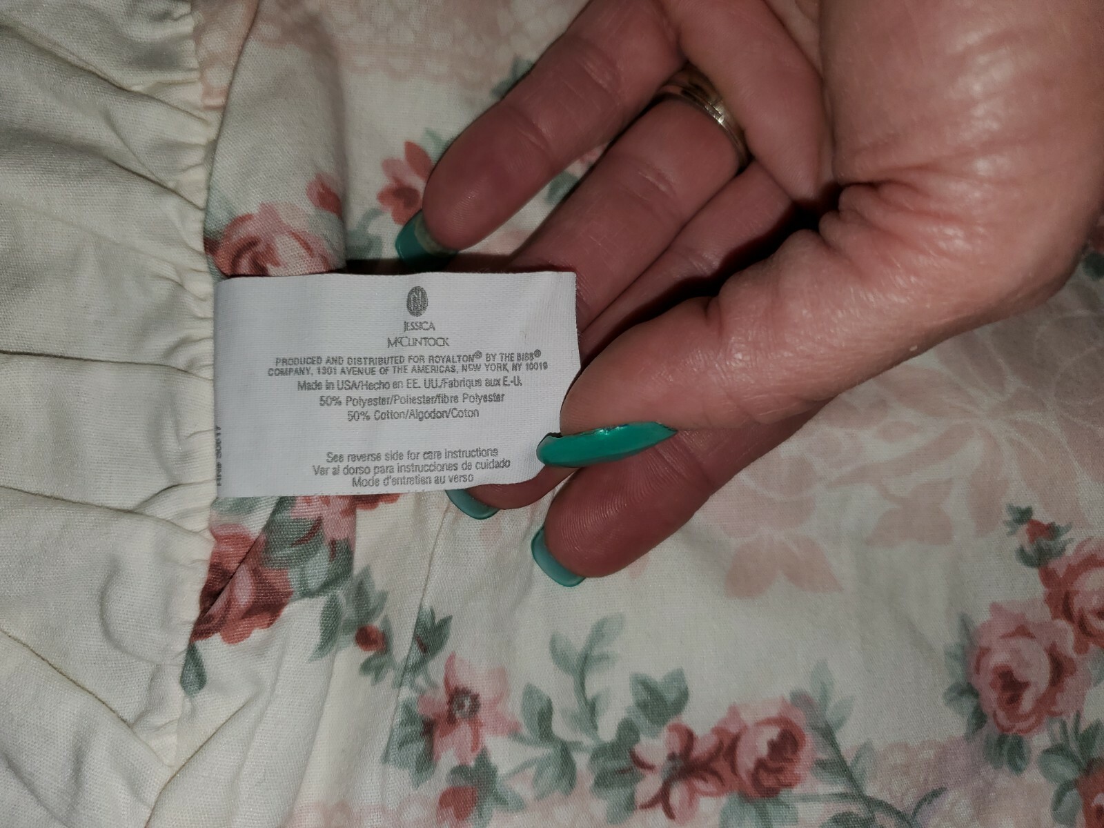 Jessica McClintock Young at Heart VICTORIAN DREAMER PILLOW SHAM pink roses