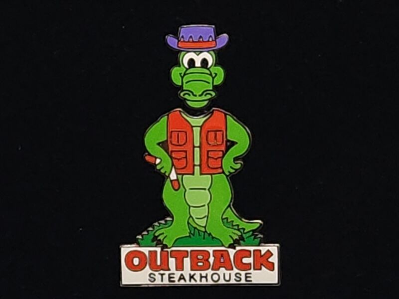 Outback Steakhouse Restaurant Collectible Lapel Pin:  Alligator Bobblehead