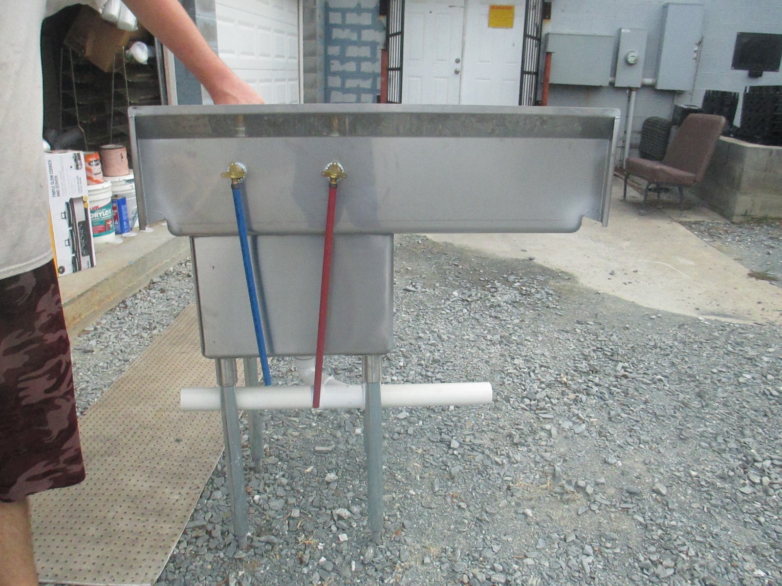 One compartment stainless steel prep (Salad)   sink