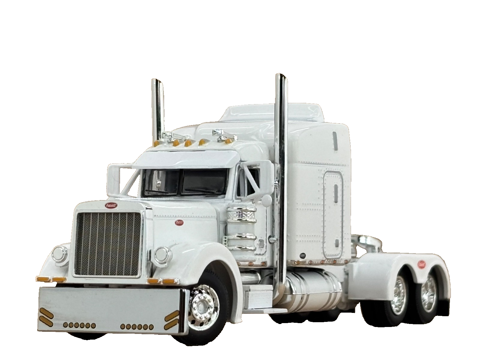ミニカー DCP 1/64 PMI Peterbilt379 DCP/First Gear Peterbilt 379 W/Sleeper & Dump Trailer Cyan