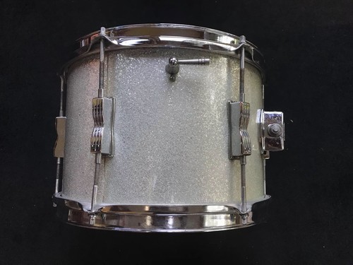 Ludwig 60s Vintage Club Date 8x12 Tom Drum Original Silver Sparkle Nice