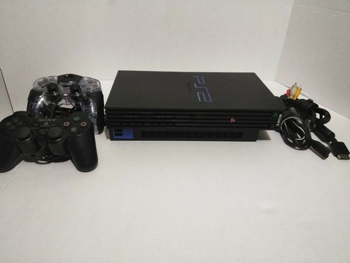Sony PlayStation 2 Black Console 2 Controllers