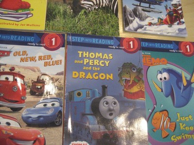LOT of 15 LEVEL 1 BOOKS An I Can Read EARLY READER Step Into Reading CARS DISNEY