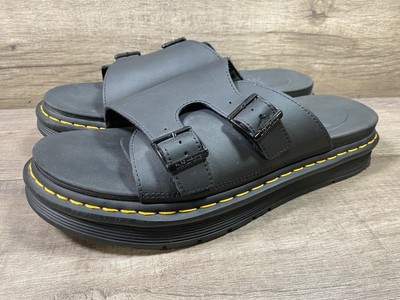 靴 Dr. Martens DAX SLIDE SANDAL (27.0) Dr. Doc Martens Dax Brown Leather Slide Sandals 25830220